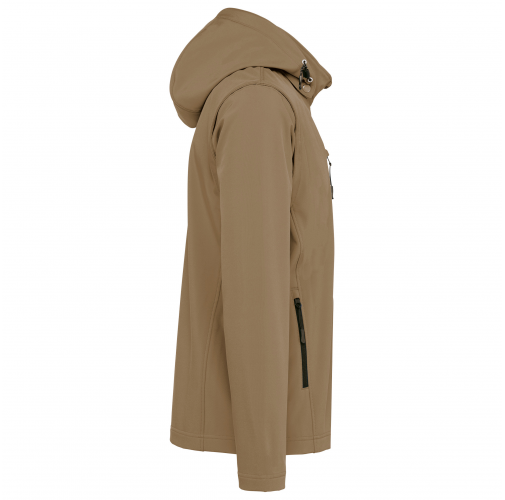 camel Chaquetas softshell 3 capas con capucha y mangas extraíbles unisex