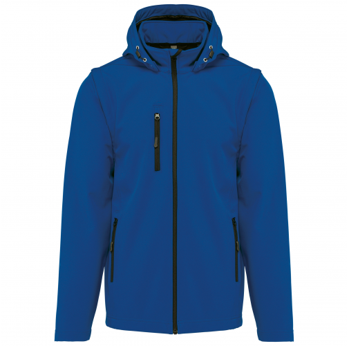 dark royal blue Chaquetas softshell 3 capas con capucha y mangas extraíbles unisex