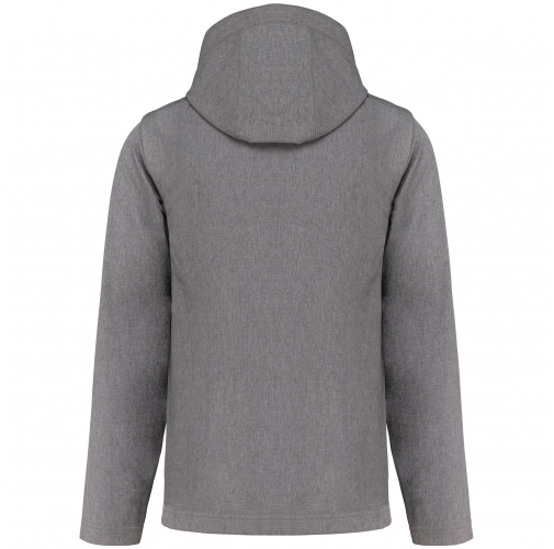 marl grey Chaquetas softshell 3 capas con capucha y mangas extraíbles unisex