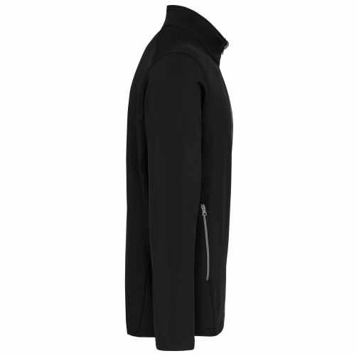 black Chaqueta softshell 2 capas hombre
