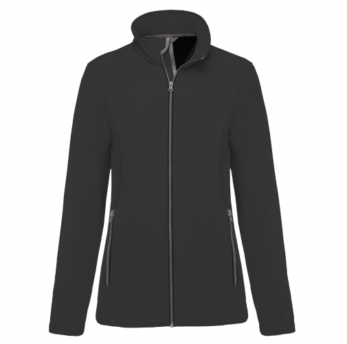 black Chaqueta softshell 2 capas mujer