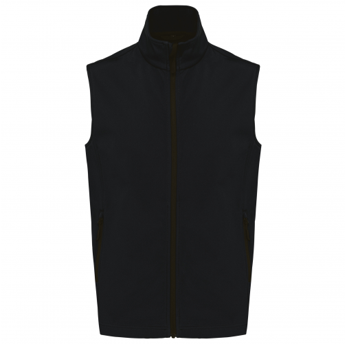 black Chaleco Softshell ecorresponsable - 2 capas - Unisex