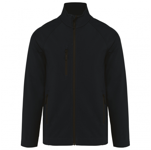black Chaqueta Softshell ecorresponsable - 3 capas - Unisex