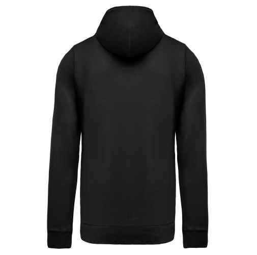 black Sudadera ligera algodón con capucha