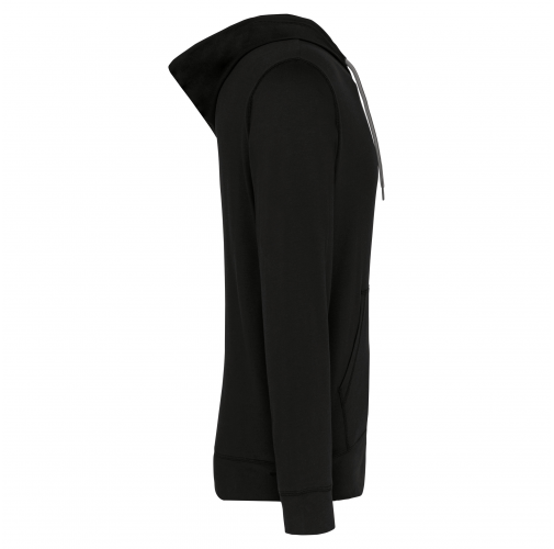 black Sudadera ligera algodón con capucha