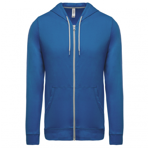 light royal blue Sudadera ligera algodón con capucha