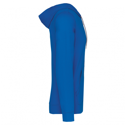 light royal blue Sudadera ligera algodón con capucha