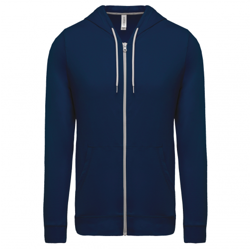navy Sudadera ligera algodón con capucha