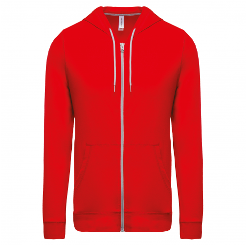 red Sudadera ligera algodón con capucha