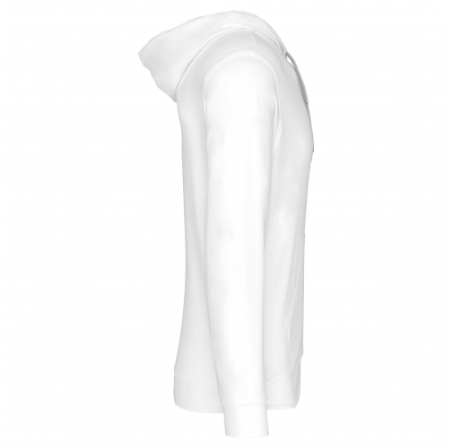 white Sudadera ligera algodón con capucha