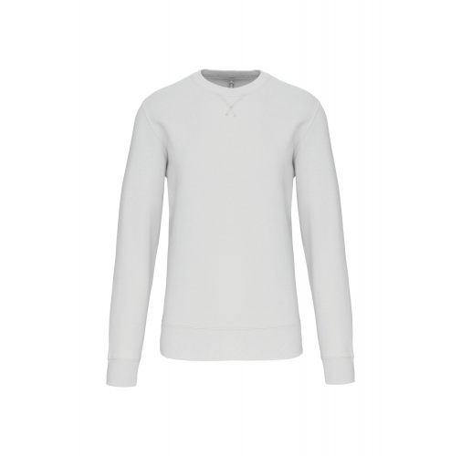 white Sudadera cuello redondo