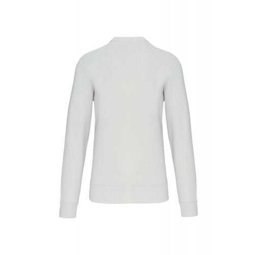 white Sudadera cuello redondo