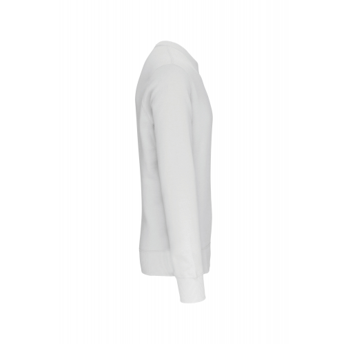 white Sudadera cuello redondo