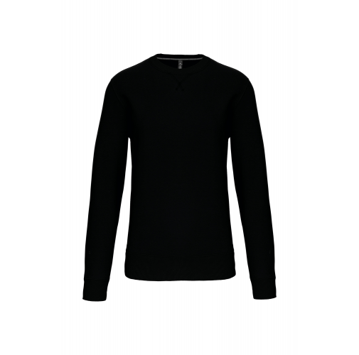 black Sudadera cuello redondo