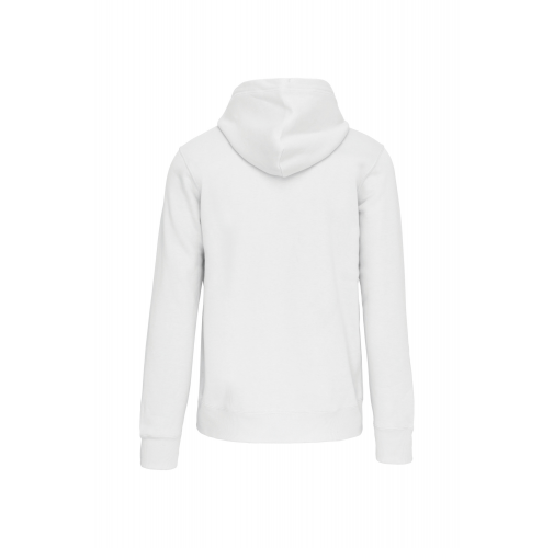 white Sudadera capucha y cremallera