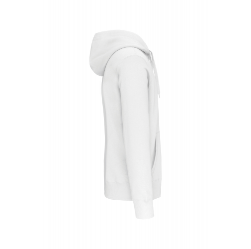 white Sudadera capucha y cremallera