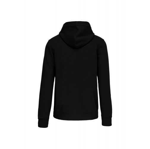 black Sudadera capucha y cremallera