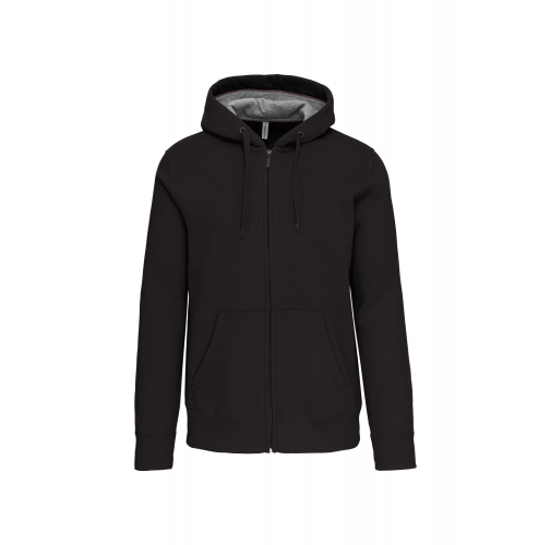 dark grey Sudadera capucha y cremallera