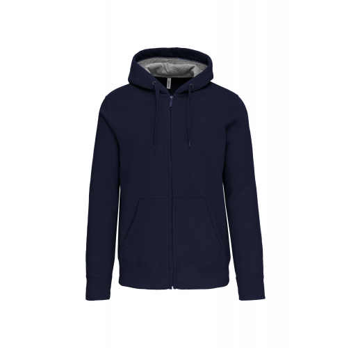 navy Sudadera capucha y cremallera