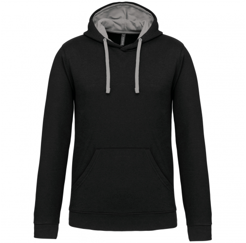 Sudadera capucha contrastada hombre