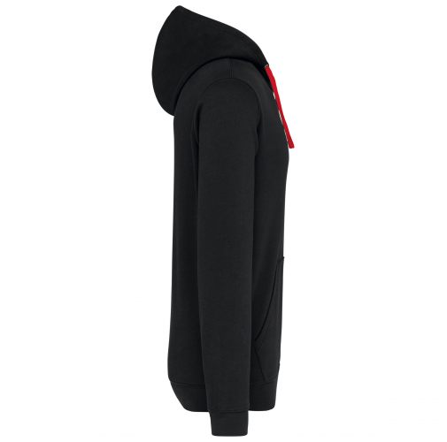 Sudadera capucha contrastada hombre