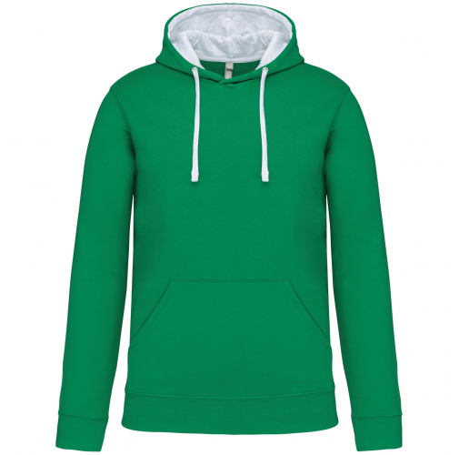 Sudadera capucha contrastada hombre