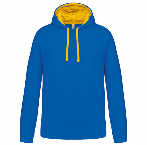 Sudadera capucha contrastada hombre