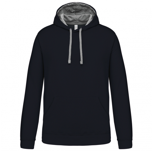 Sudadera capucha contrastada hombre