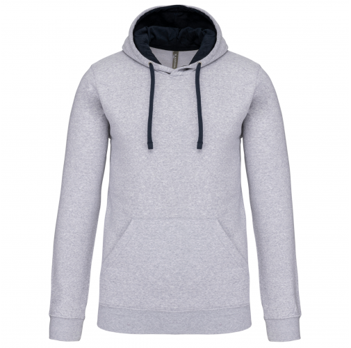 Sudadera capucha contrastada hombre