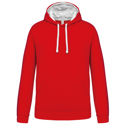 Sudadera capucha contrastada hombre