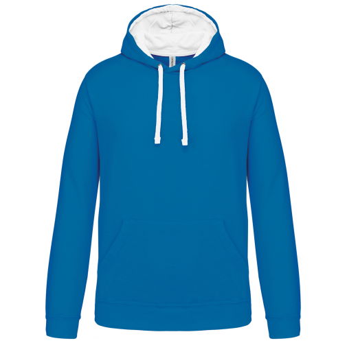 Sudadera capucha contrastada hombre
