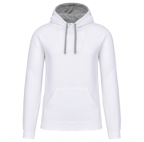 Sudadera capucha contrastada hombre