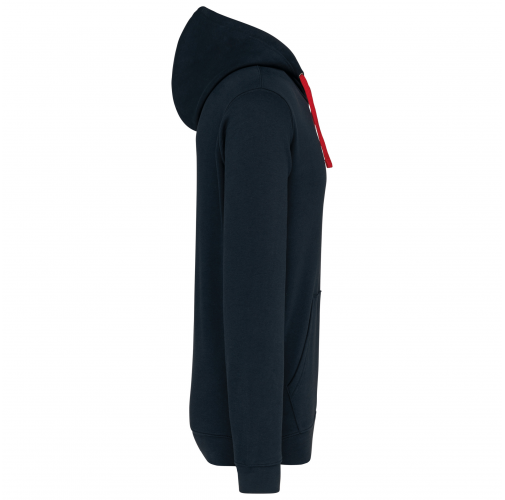 Sudadera capucha contrastada hombre