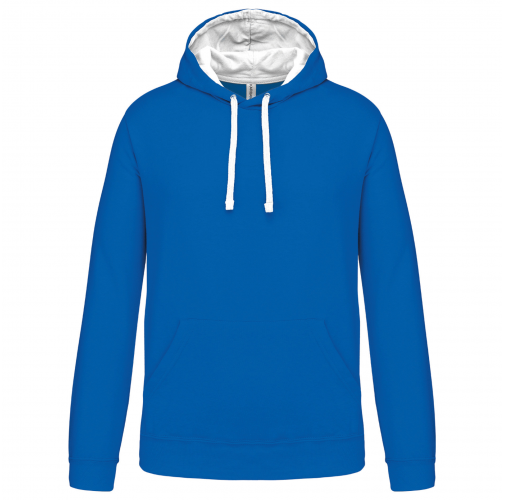 Sudadera capucha contrastada hombre