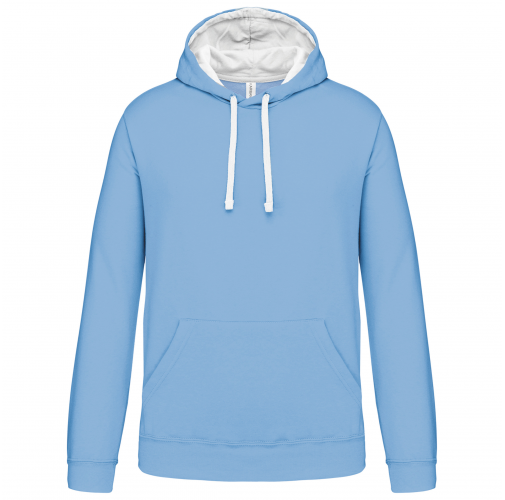 Sudadera capucha contrastada hombre