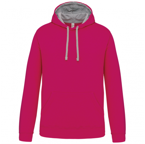 Sudadera capucha contrastada hombre