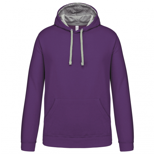 Sudadera capucha contrastada hombre