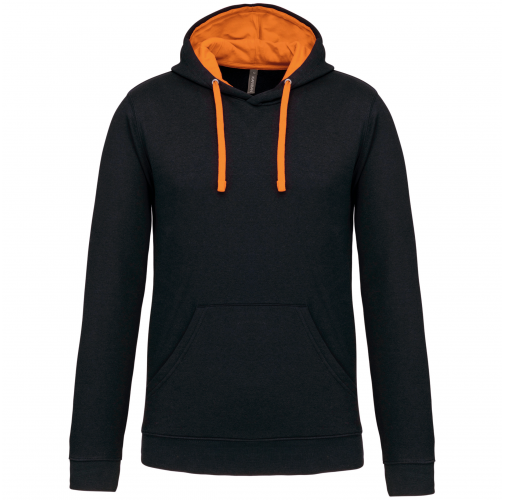 Sudadera capucha contrastada hombre
