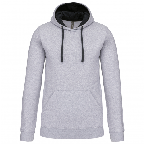 Sudadera capucha contrastada hombre