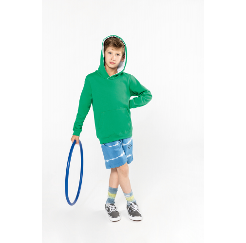 Sudadera capucha contrastada niños