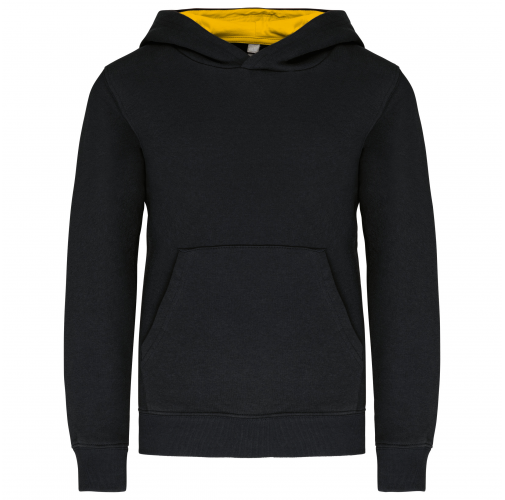 Sudadera capucha contrastada niños