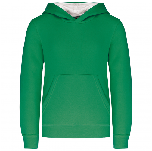 Sudadera capucha contrastada niños