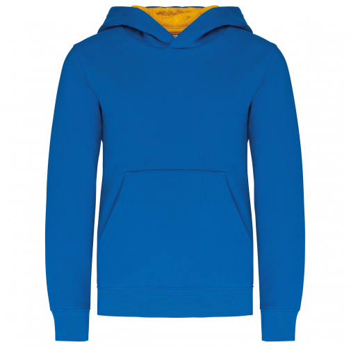 Sudadera capucha contrastada niños