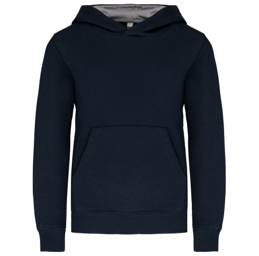 Sudadera capucha contrastada niños