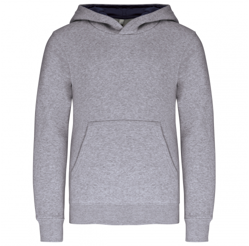 Sudadera capucha contrastada niños