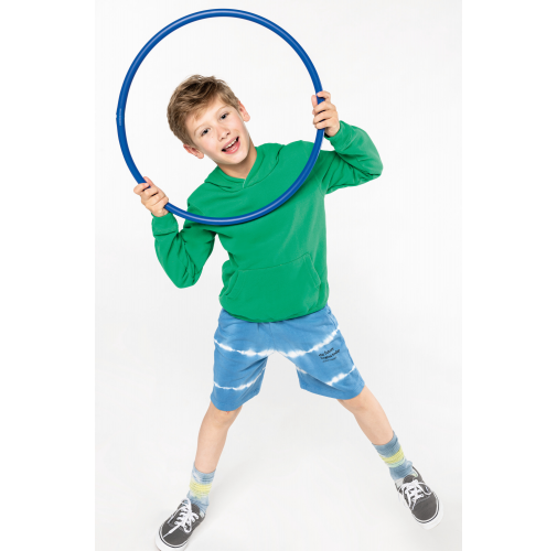 Sudadera capucha contrastada niños