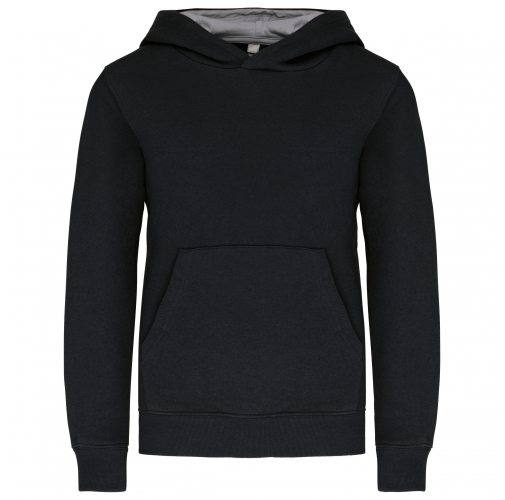 Sudadera capucha contrastada niños