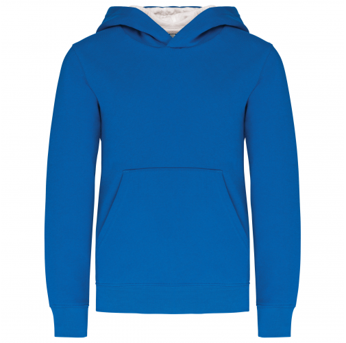 Sudadera capucha contrastada niños