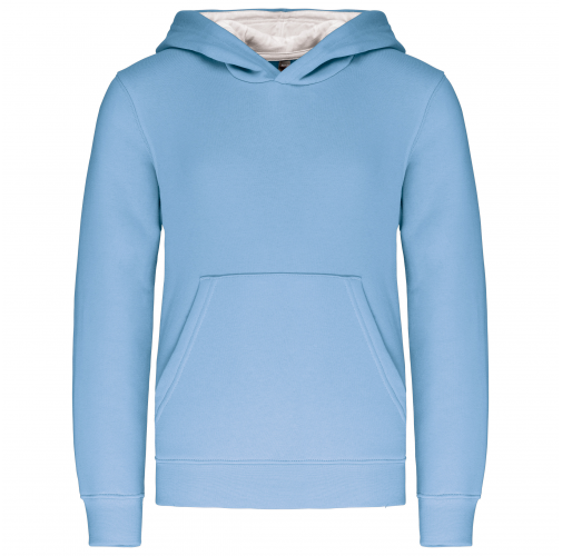 Sudadera capucha contrastada niños