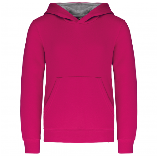 Sudadera capucha contrastada niños